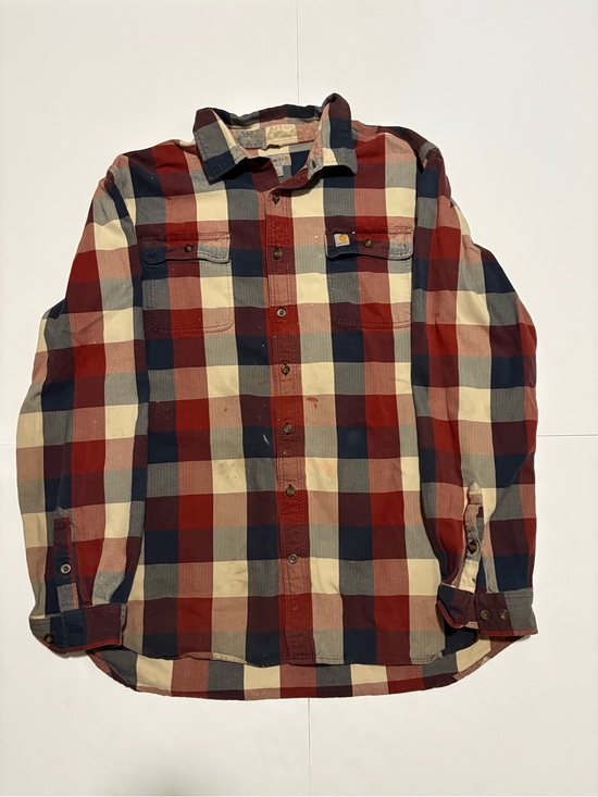 Carhartt Other - Carhartt Plaid Flannel Button Up Work Shirt 2XL Tall